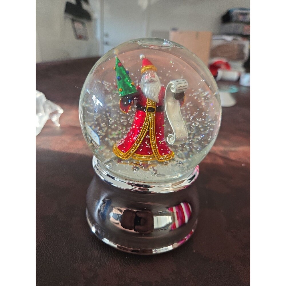 Snow Globe Santa “Have Yourself A Merry Little Christmas” Towne Silversmith Co. - Picture 2 of 2